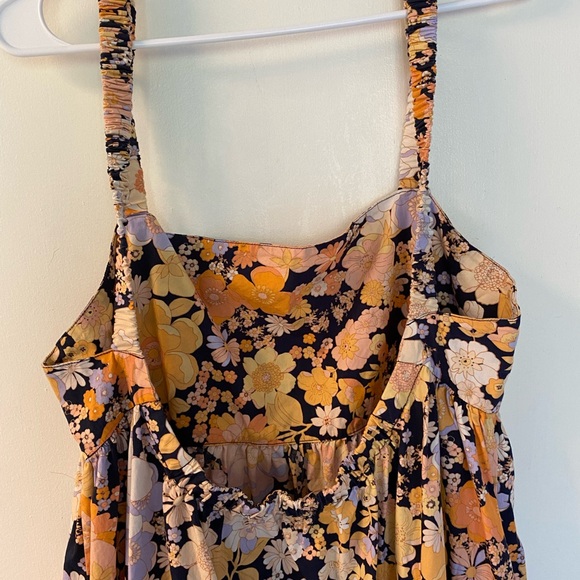 Free People Park Slope Maxi Dress in Navy Combo Size M - Picture 8 of 10